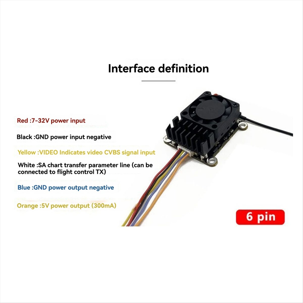 5.8G 2W VTX 2000mW FPV Video T - огляд і ціна Drone Transmitter