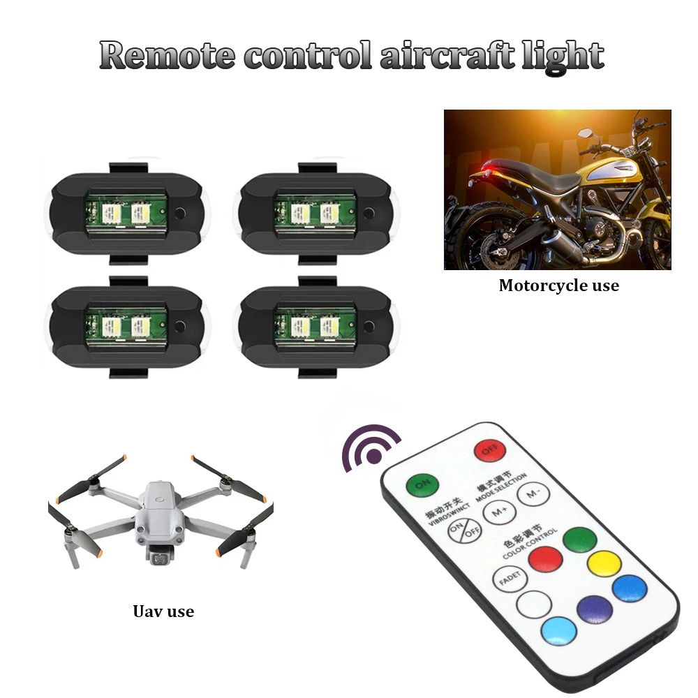 1Pcs Remote LED RGB Anti-colli - огляд і ціна Drone Led Light