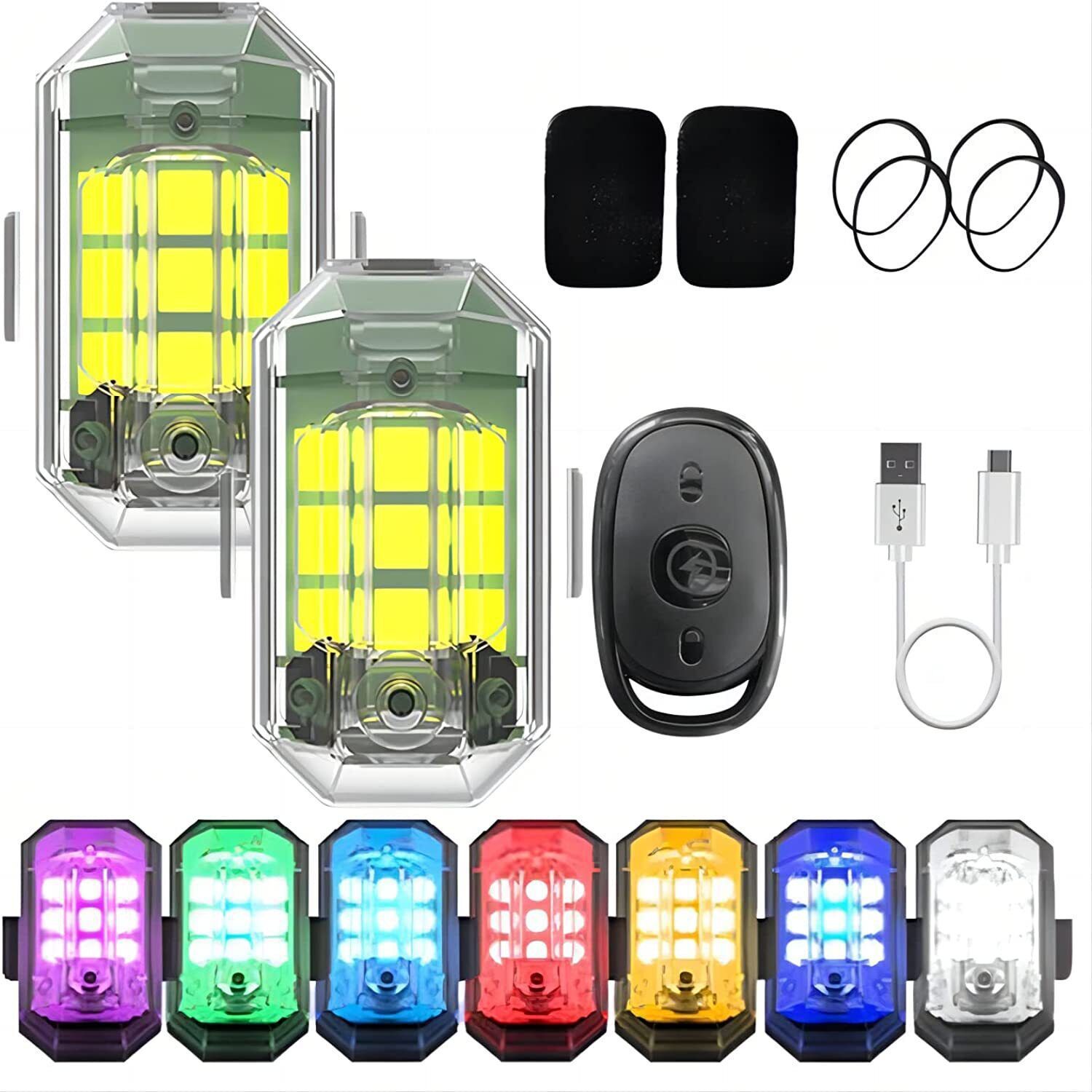 1/2/4Pc Remote Motorcycle Ligh - огляд і ціна Drone Led Light