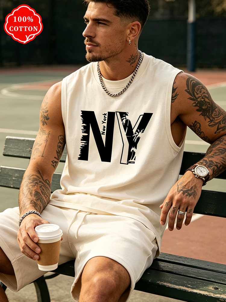 Men 100% Cotton Crew Neck Tank - огляд і ціна Drone Buzzer